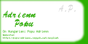 adrienn popu business card